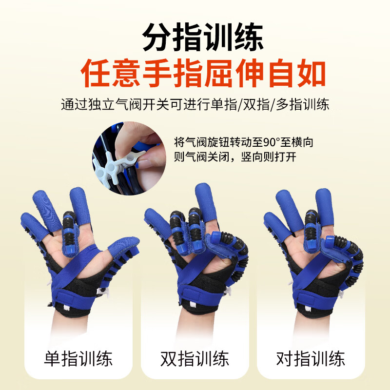 掌铭手指康复训练器手部抓握活动锻炼偏瘫脑梗手功能锻炼器材电动手套 双手训练款【分指训练+9档自动调节】【辅助恢复】 右手XXL码【自理锻炼】