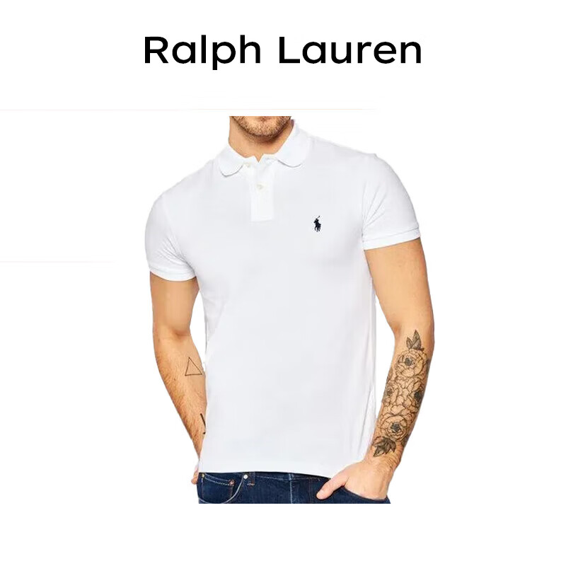 RALPH LAUREN 拉夫劳伦春夏新品男士经典T恤短袖Polo衫 710548797 001白色 L
