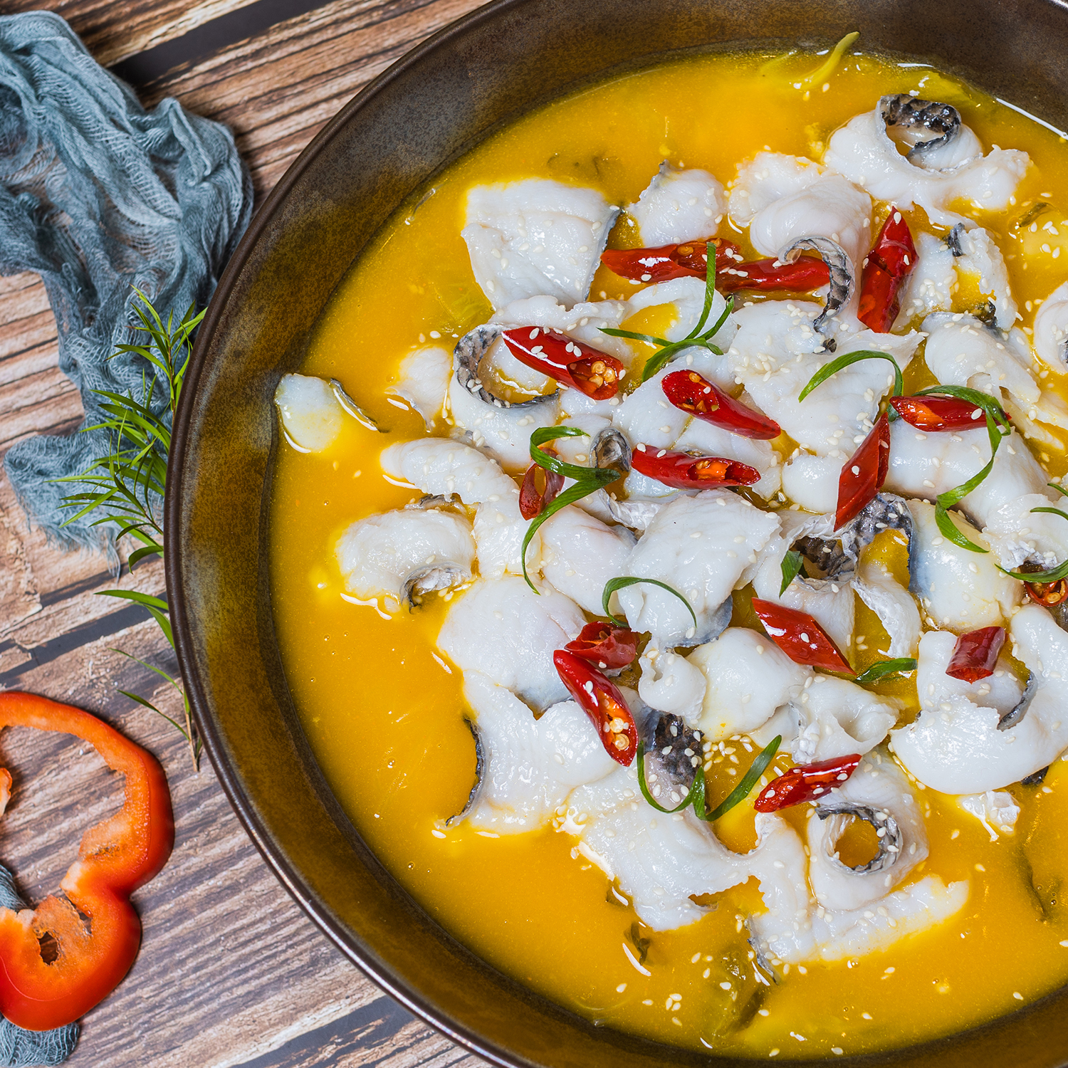 鱼想说金汤酸菜鱼430g黑鱼片无刺0添加免浆水煮鱼快手懒人菜半成品家用 金汤酸菜鱼2包【赠250g黑鱼片*2包】