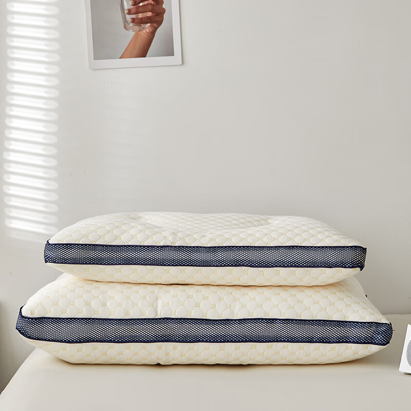 ROLAND LIVE分区护颈枕水立方针织棉按摩颗粒枕芯成人枕家用宿舍单人学生枕 TXA 水立方按摩颗粒枕 1只装 低枕 40*60cm学生枕