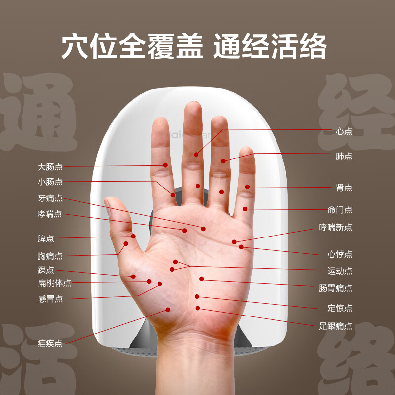 海尔手部按摩仪 小胖妞揉捏热敷手掌手指关节腱鞘按摩仪手部按摩器母亲节礼物长辈礼物
