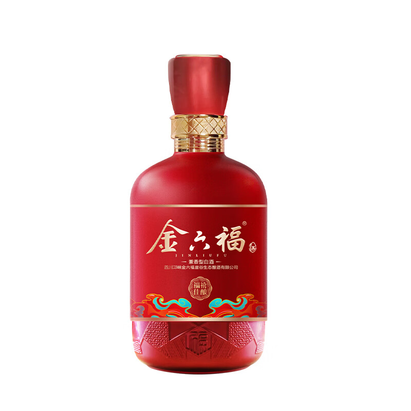 金六福福酒金六福福禧佳酿50.8度兼香型白酒500mL*2瓶礼盒装婚宴自饮 52%vol 2瓶