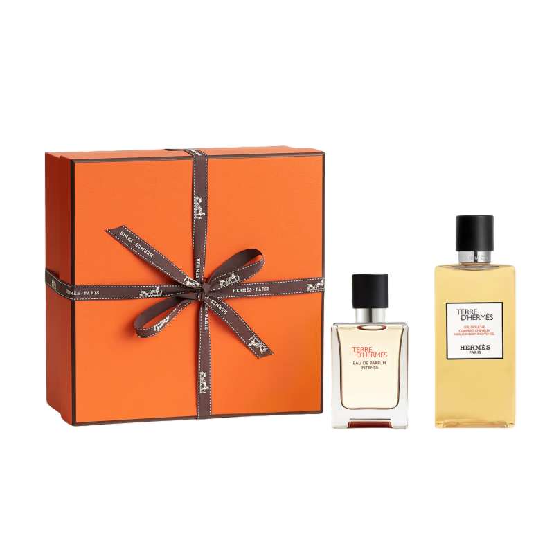 【9成新】爱马仕（HERMES）大地香水礼盒馥郁50ml+大地沐浴200ml木质香调生日礼物男士送男友  