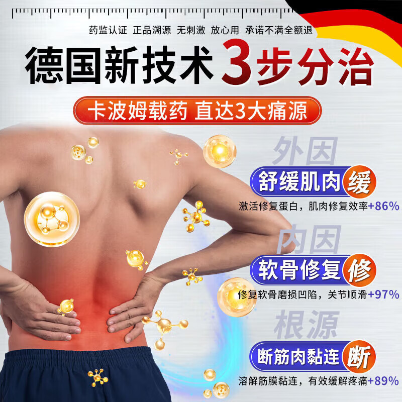 同仁堂(TRT)腰椎贴腰椎间盘突出最好的膏药贴腰疼痛腰肌劳损专用进口治疗药膏 特效3盒【300%包治裉】 压迫神经腰疼屁股疼腿疼膏特疗效