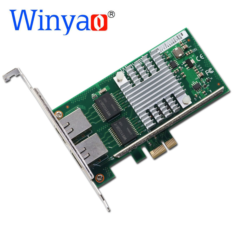 Winyao WYI350T PCI-E X1 台式机双口千兆网卡 I350-T2