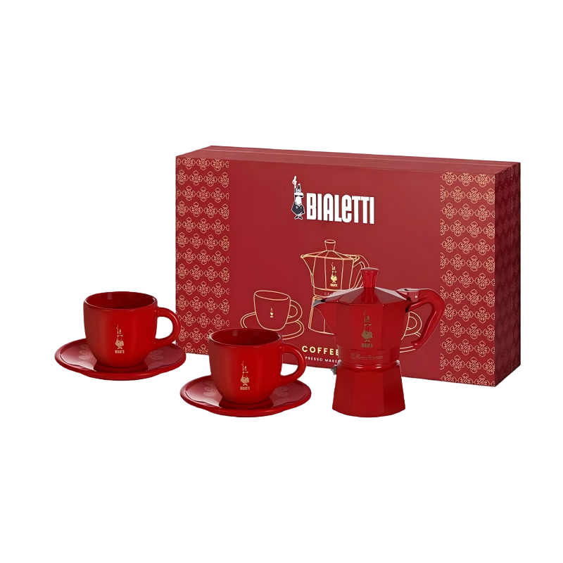 Bialetti比樂蒂節(jié)日限定新年系列紅運摩卡壺咖啡壺禮盒送禮年會禮品 「紅運」禮盒