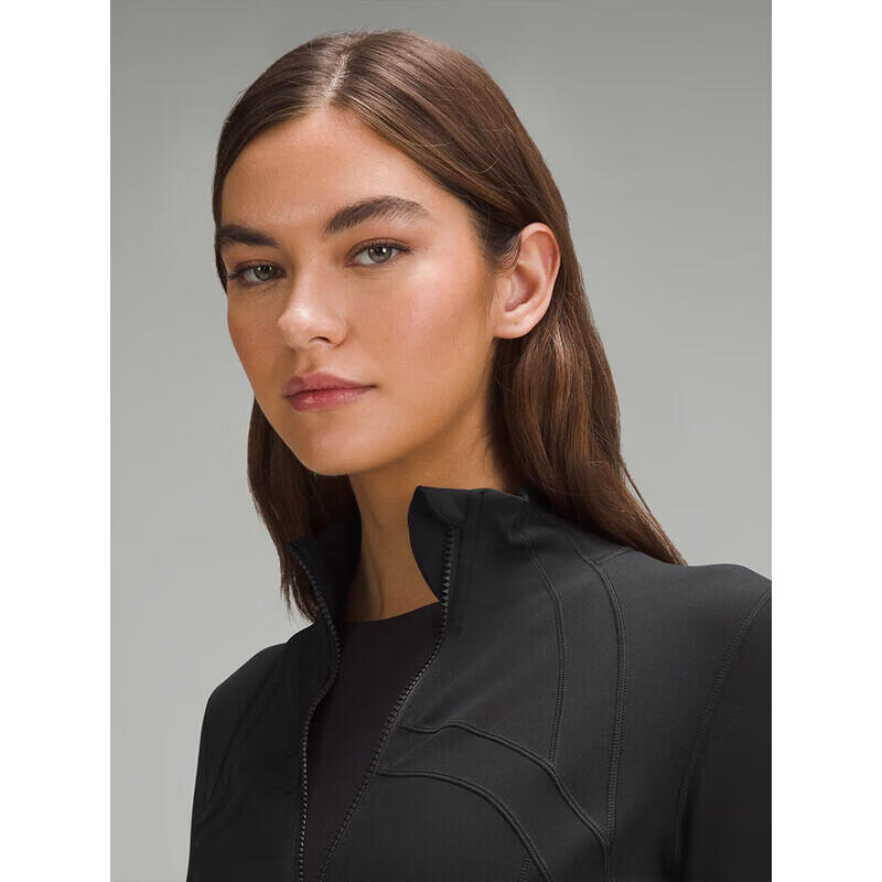 lululemon女士运动夹克 Define Nulu面料芯吸 立领纯色外套瑜伽女款外套女 黑色 M (8)