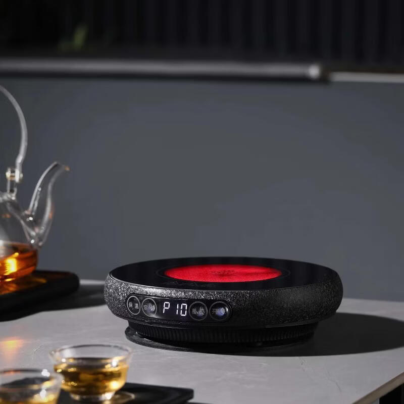 康茗康铭新款电陶炉2026家用迷你烧水高端煮茶正品小型茶炉超薄 黑金单炉
