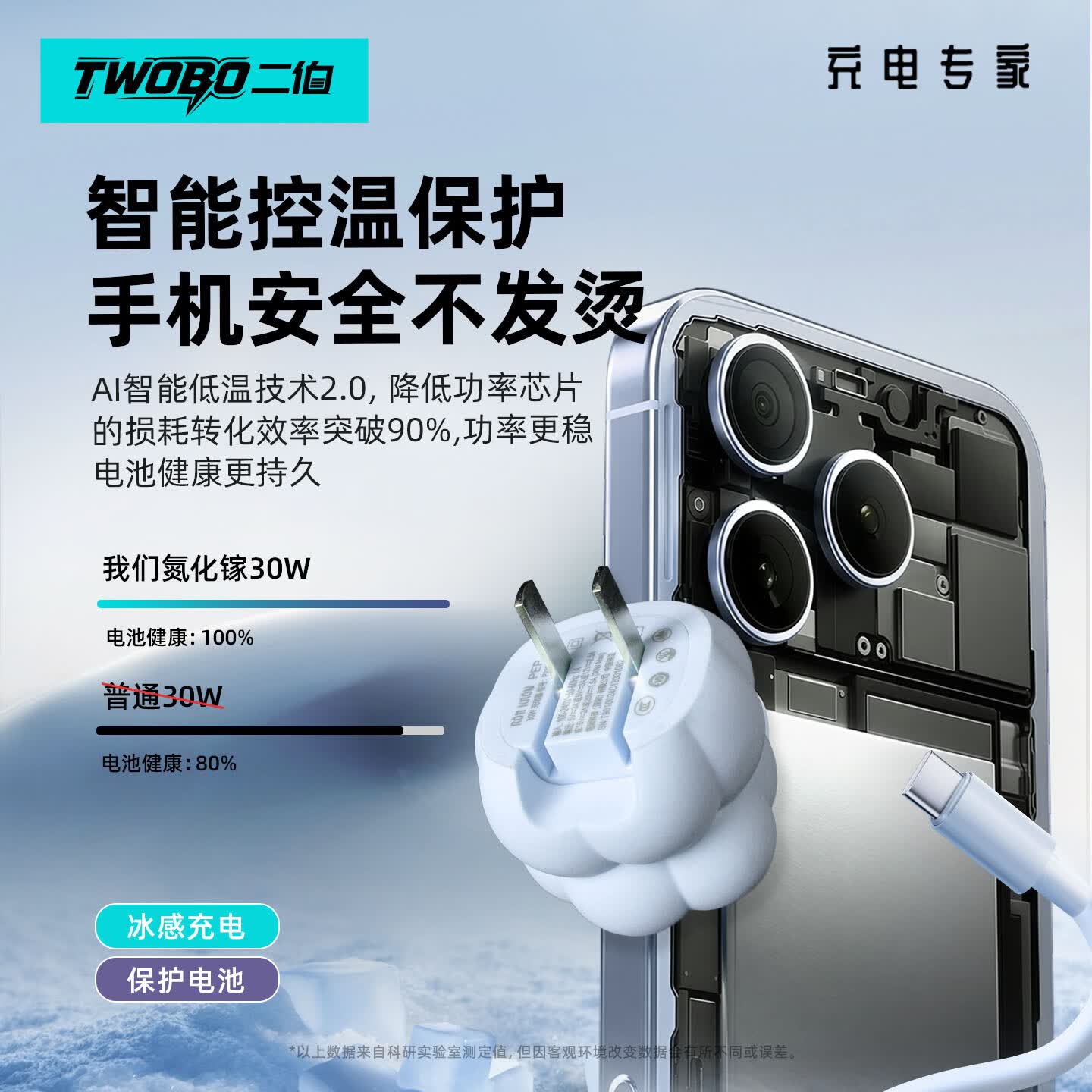 二伯30W快充充 苹果17充电器type-c快充pd氮化镓适用iPhone16promax15/14apple手机iPad插头 30w适用于苹果11-17-安卓全系快充 小松充电头+Lightning苹果数据线