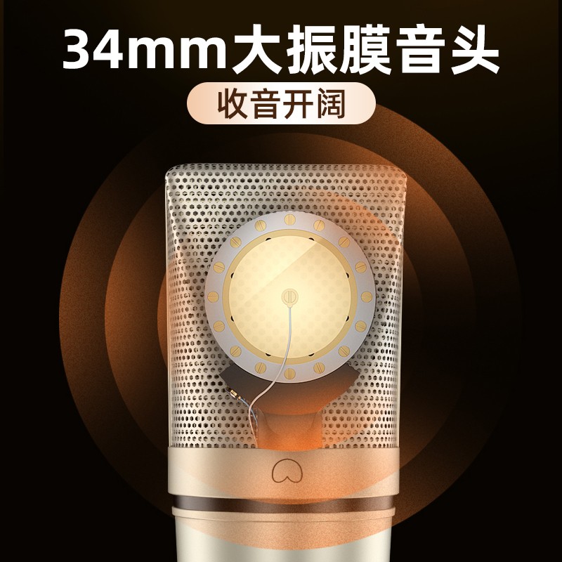 好牧人V13-ET06声卡套装手机直播设备全套户外抖音主播带货唱歌录音专业套装全民k歌电容麦克风话筒变声器