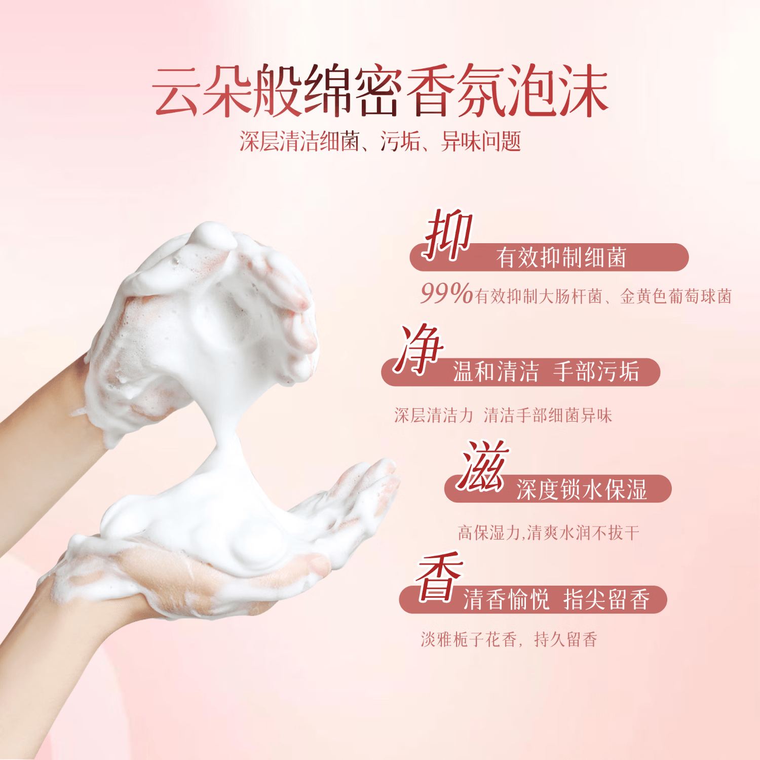 多微笑/女士泡沫专用洗手液  温和清洁不伤手 家用实惠装430ml