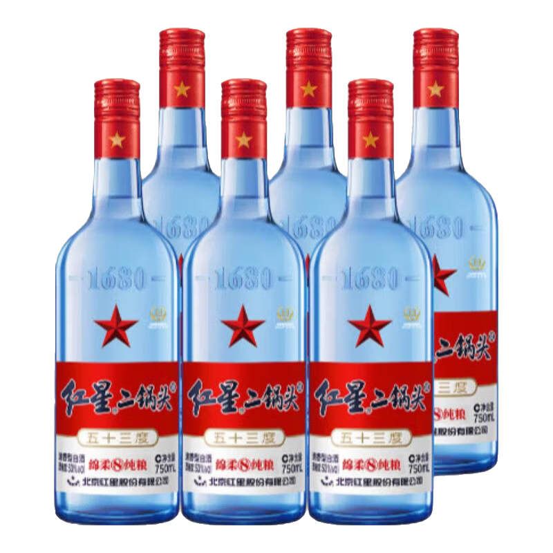 Erguotou/���Ƕ���ͷ ��ƿ����8 53�� ������ 750ml 6ƿ 254Ԫ