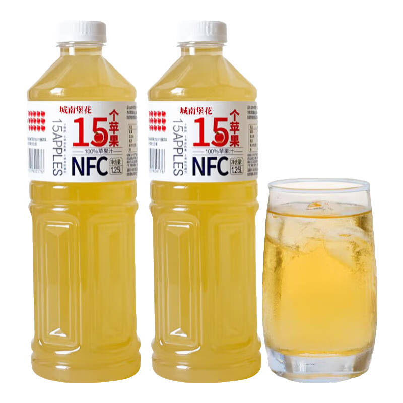 ���ϱ� 100%NFCƻ��֭ ����ե��֭���� 1.25L*2ƿ7.9Ԫ/����ƿ