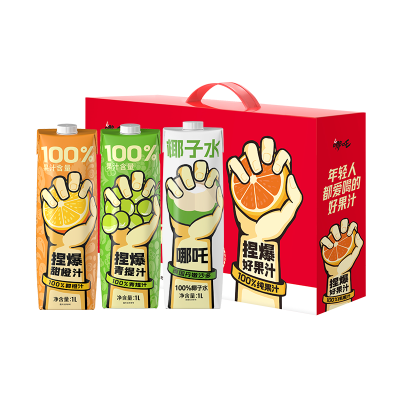 ��߸ 100%��֭�������֭Ҭ��ˮ���� 1L*4ƿ ������� 24Ԫ