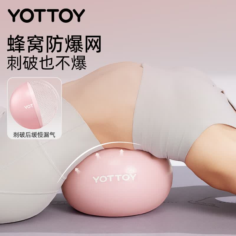 yottoy普拉提小球八爪鱼盆底肌训练专用瑜伽球产后恢复加厚防爆20cm25 仙女粉【直径25cm】紧致盆底肌/400g升级重量 20cm