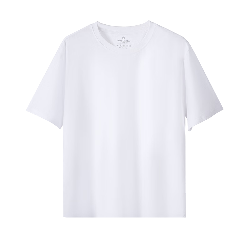 One's Member新疆精梳棉10A抗菌男士短袖1件装 白色 L码