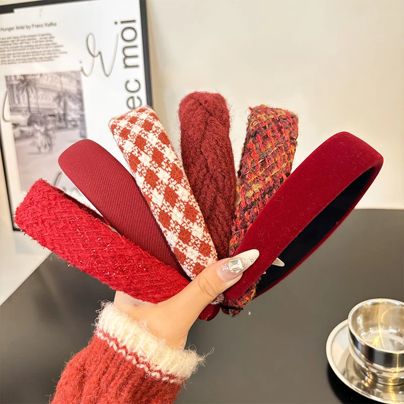 【严选百货】儿童红色新年发箍女孩不勒头宽边头箍2026新款高级 45#鸿运3件