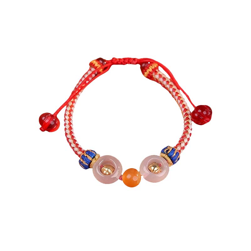 灵机生活馆麦玲玲联名2026年本命年年红绳流年三合生肖红绳手链新年礼物 【属猪猴虎鸡羊龙蛇佩戴】麦玲玲联名款2026年生肖红绳