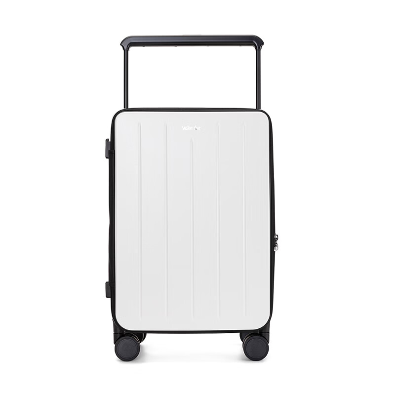 Walker Shop品牌行李箱新款宽拉杆旅行箱结实耐用大容量侧开盖登机行李箱 白色 20英寸 【可登机】