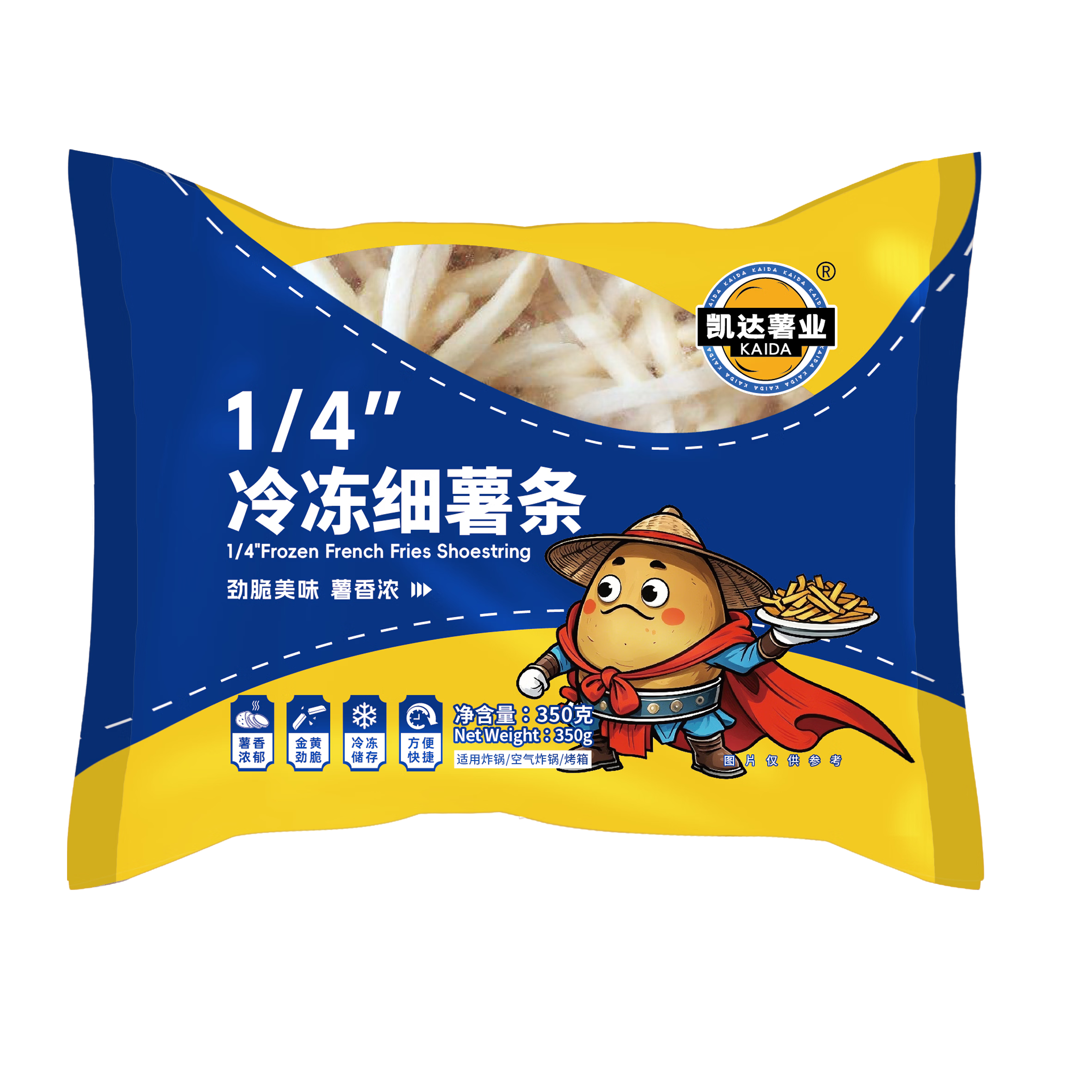 ������ҵ 1/4'����䶳ϸ�������Ʒ 350g/�� ����ը����ʳ