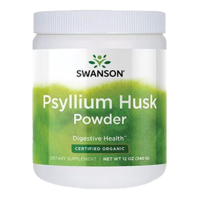 SWANSON斯旺森有機洋車前子殼粉天然膳食纖維促消化有助排便340g 有機洋車前子殼粉340g 340g*1瓶 瘦小肚子 補充膳食纖維