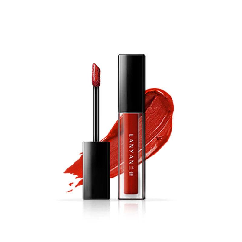 兰研焕采淡纹唇部精华油水润唇釉滋润保湿不易掉色沾杯唇蜜 1支番茄色3.2g