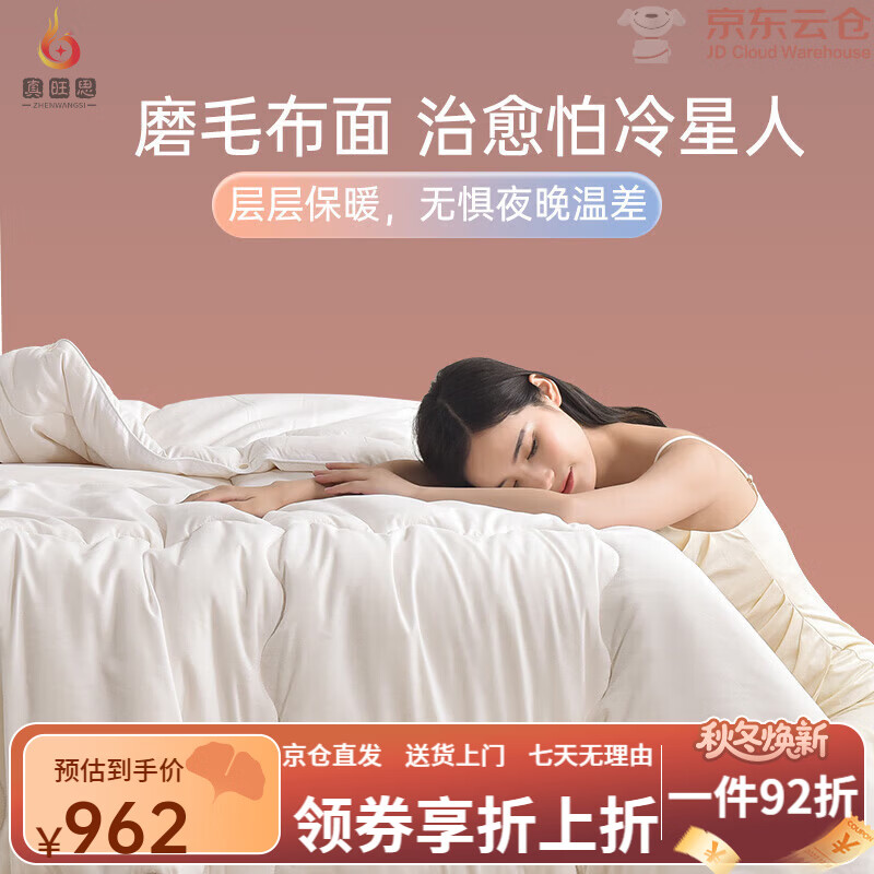 雅芳婷（A-Fontane）气凝胶大豆纤维被大豆蛋白被冬季蓄热保暖被子被芯冬被床品 PL042新款大豆冬被_【大豆蛋白填充+柔软蓬松+ 152X215cm(适用1.2m床)