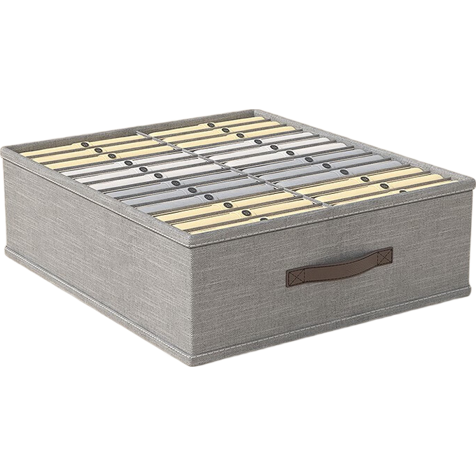 四万公里衣服收纳盒可折叠双排分隔内衣裤收纳箱家用抽屉式防尘裤子整理盒