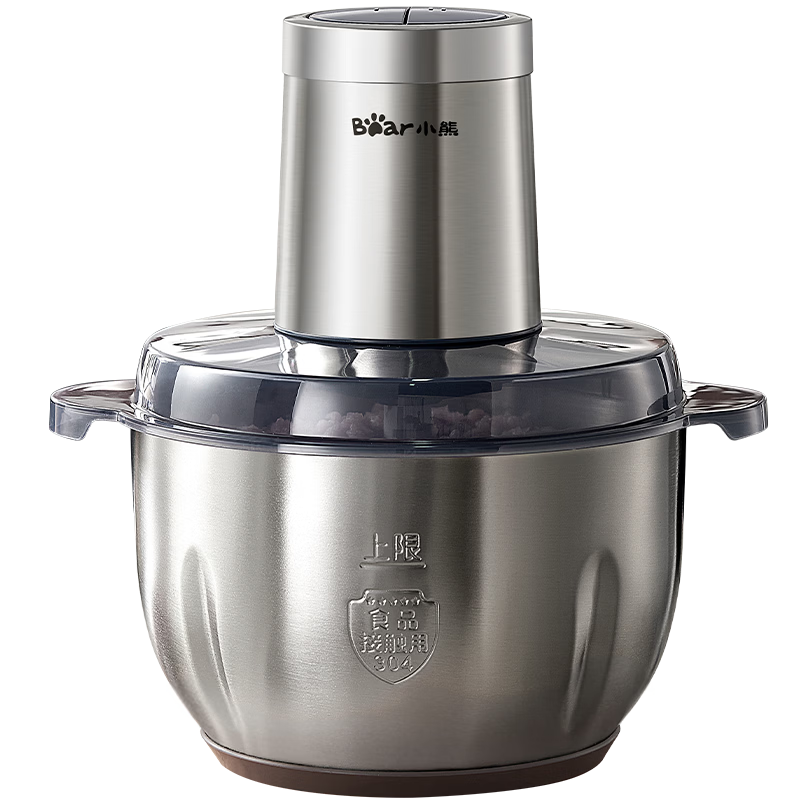 小熊（Bear）绞肉机家用 碎肉机电动搅拌机饺子肉馅蒜蓉机 搅肉机 绞肉绞菜多功能一体机 3L全钢杯 QSJ-P05E3 