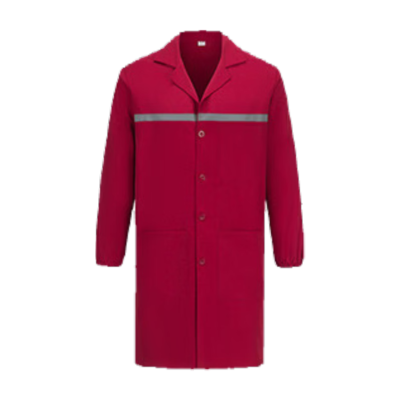 BOLOLANZHI藍(lán)大褂工作服長款定制男女罩衣防塵耐磨工廠車間搬運(yùn)防靜電勞保服 藏藍(lán)色 S 推薦體重【85-90斤】