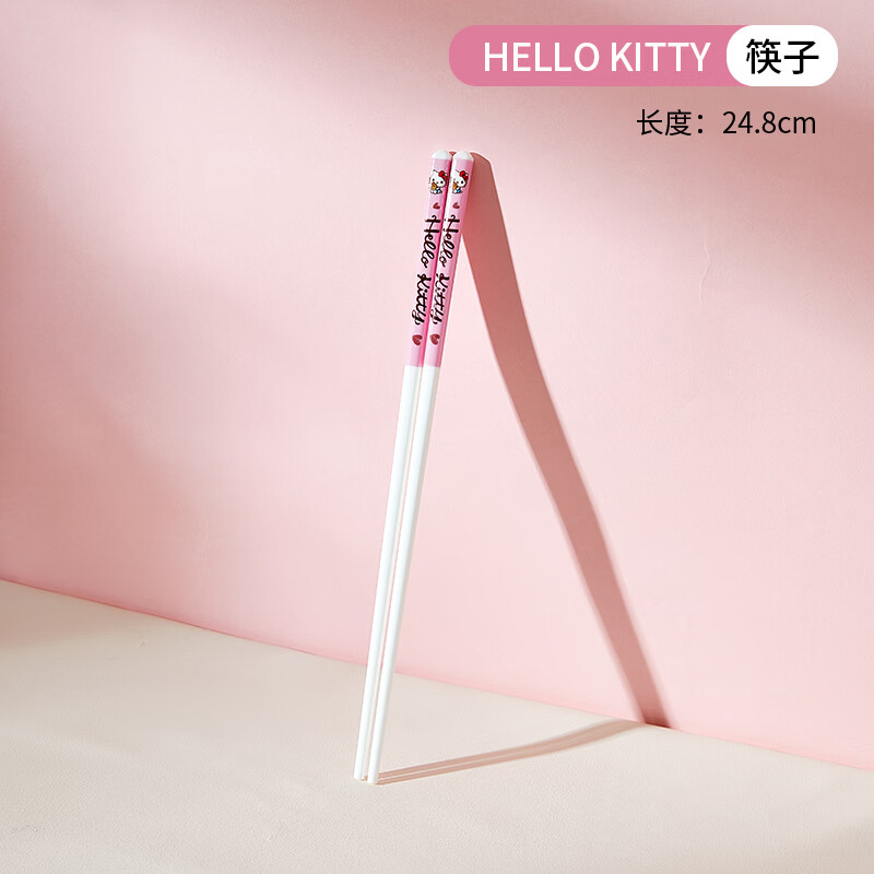 MARSICA筷子一人一筷专用防霉抑菌陶瓷筷家用新款高颜值防滑卡通可爱筷子 【新款】陶瓷筷子凯蒂猫-三丽鸥正版授权