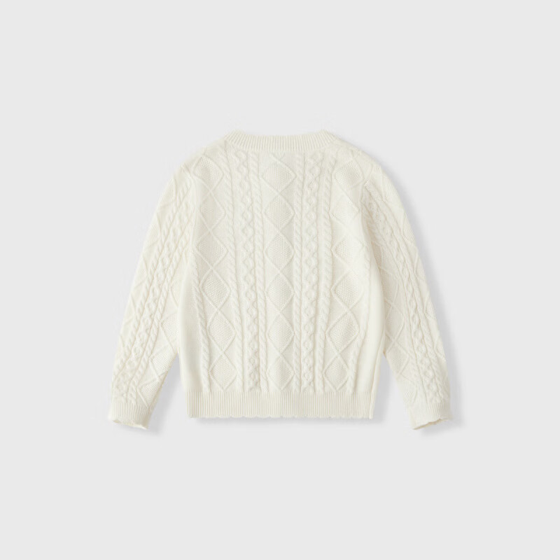 丽婴房儿童针织毛衣学院风女童针织开衫春季上衣2026春新品 淡紫 130 cm