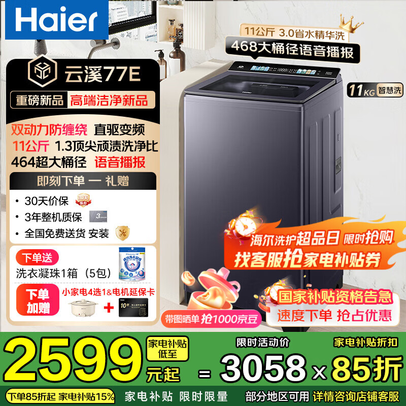 ���� ��Ϫ˫����ϵ�� 11kg ���� XQS110-BDE77EU1 2528Ԫ