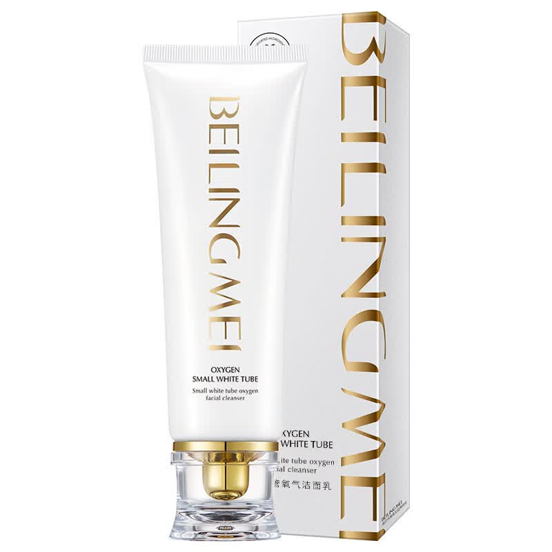 贝玲美【厂家直发】新品贝玲美小白管氧气洁面乳保湿深层清洁温和洁净 100g 贝玲美小白管氧气洁面乳