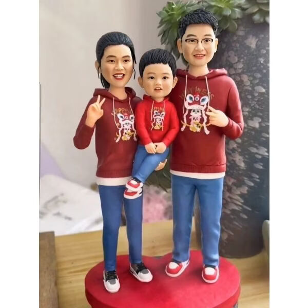 定制软陶真人像泥塑生日结婚纪念礼物来图定制 不要直接下单定制咨询客服发图片报价