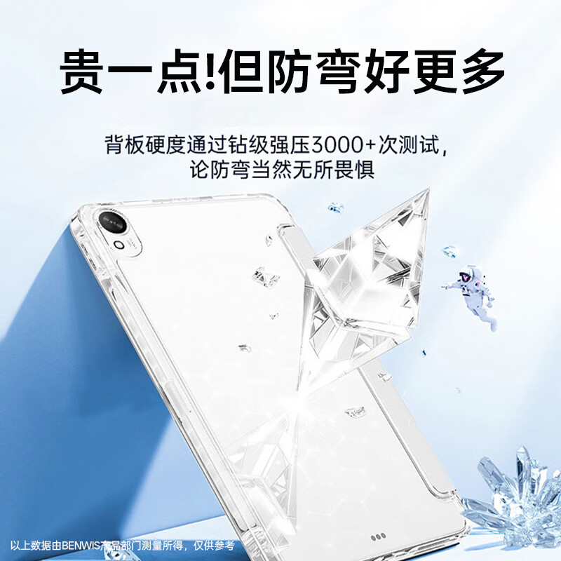 奔维斯适用于华为matepad11.5s保护套2026款华为平板电脑保护壳air/mini晶透带笔槽8.8寸亚克力防弯12寸 【海岛蓝-面盖可磁吸】横竖支撑-晶透背板-带笔槽 华为MatePad Pro【13.2英寸】