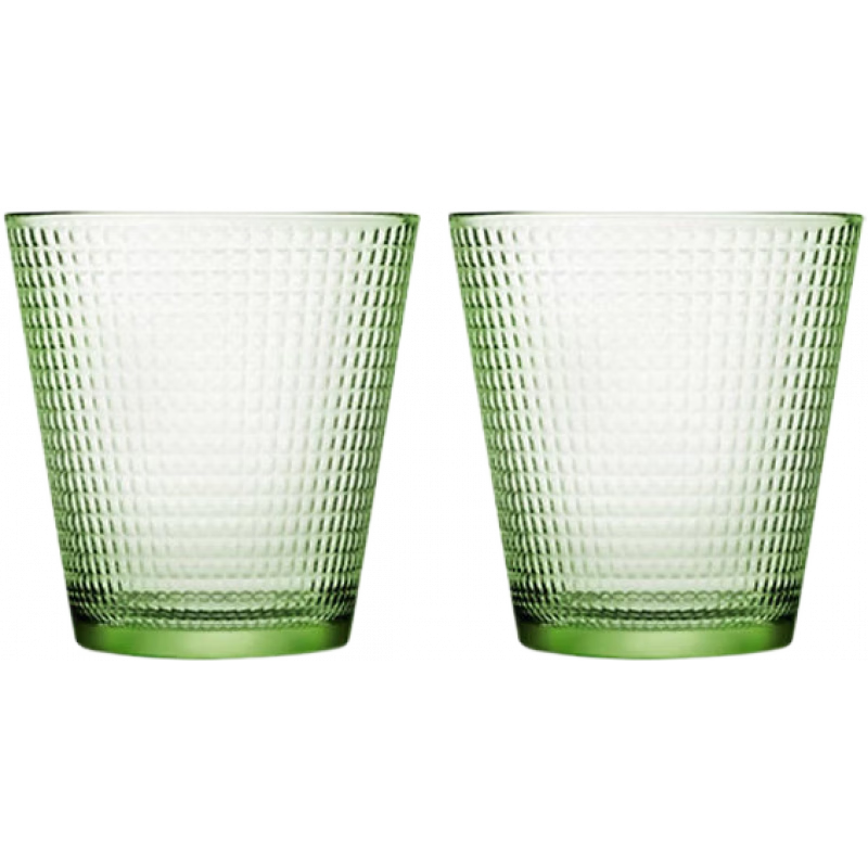 帕莎帕琦（Pasabahce）帕莎帕琦無鉛鋼化玻璃碗盤耐熱家用早餐碗寶寶碗米飯碗微波爐 原色玻璃杯-綠色2只裝_不可微波爐