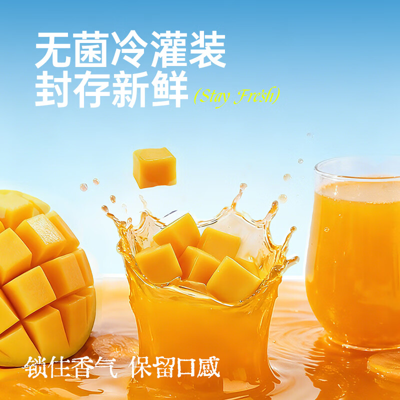 依能100%芒果复合果汁红葡萄汁1L*2/6/12瓶大瓶装聚餐年货礼盒 100%果汁芒果1L*2瓶