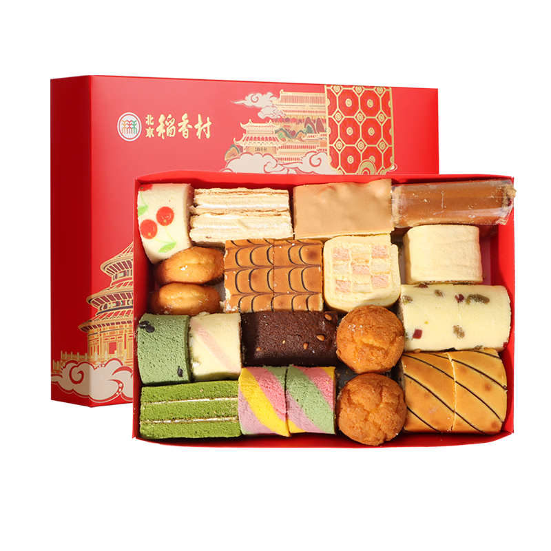 北京稻香村糕点礼盒年货大礼包春节礼品饼干面包源头直发 诚意软蛋糕1800g
