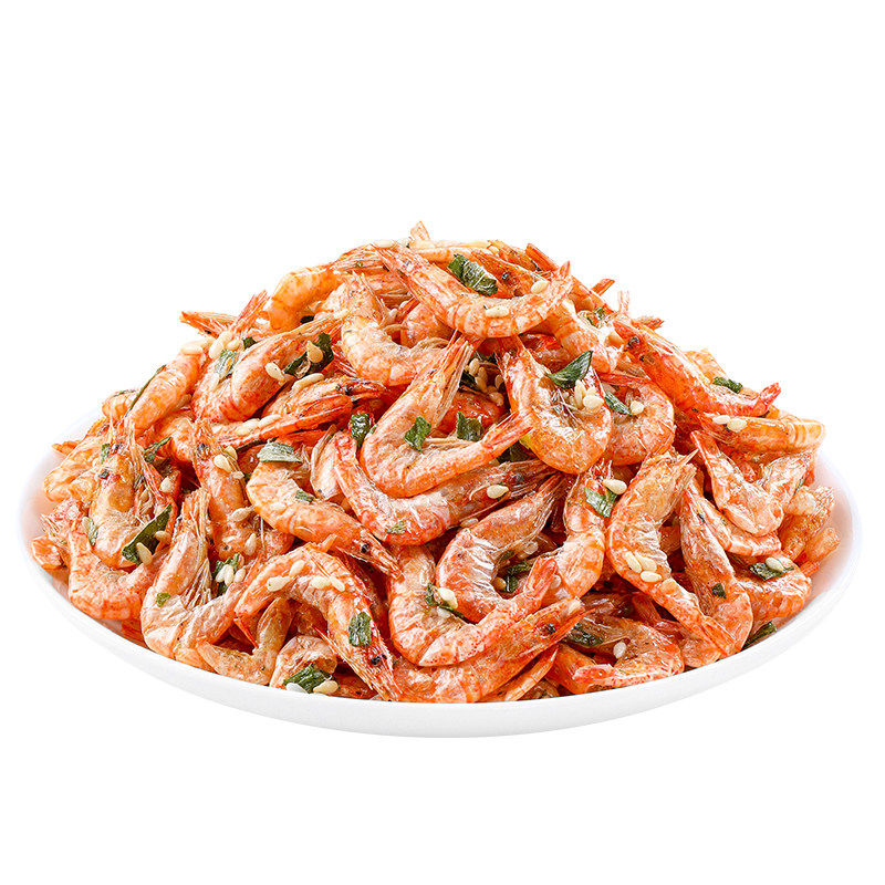 无疆妙品麻辣口味上市孕妇樱花虾干脆虾即食无添加海味零食麻辣烤虾 1罐原味淡水脆虾