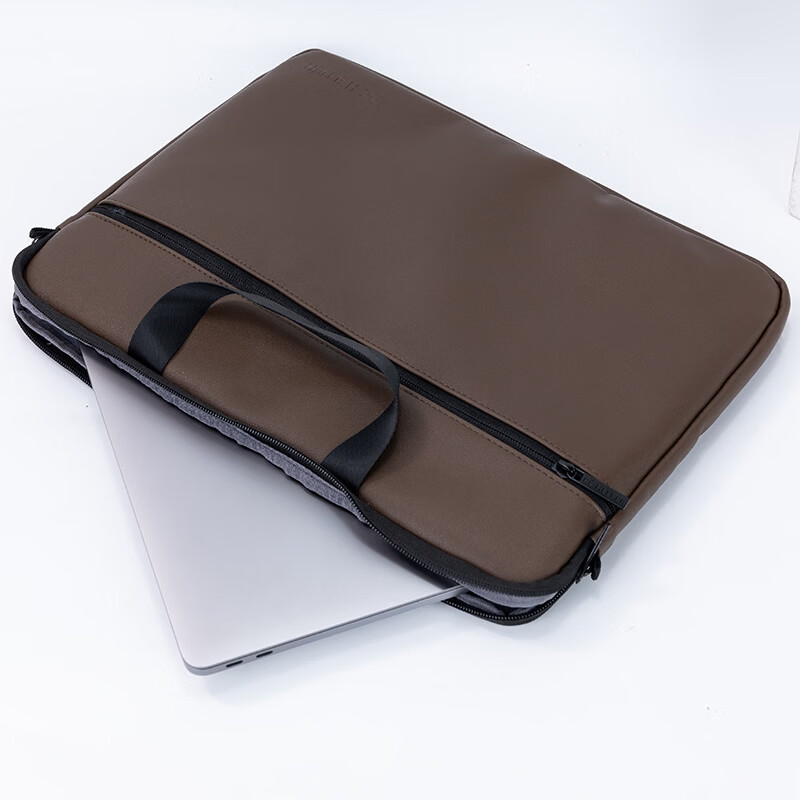 HUAODD华奇电脑助手笔记本包适用于联想戴尔华硕惠普苹果小米华为轻薄本14英寸 焦黄色