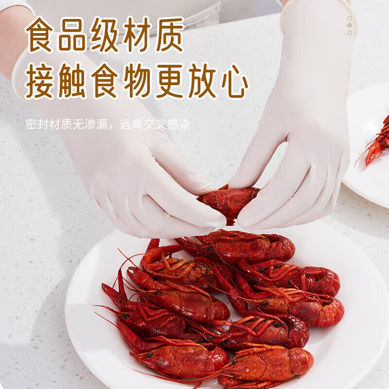 芳草地【优选百货】丁腈手套一次性丁晴检查专用乳胶橡胶加厚12寸加长款 12寸一次性丁腈手套 20只 M码