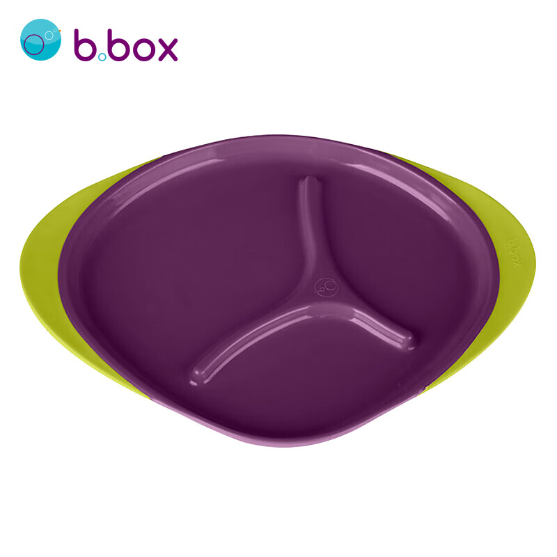 贝博士（b.box）澳洲bbox分隔格餐盘宝宝辅食碗防摔餐具婴儿童学食吃饭碗 B.BOX分隔餐盘(紫色)