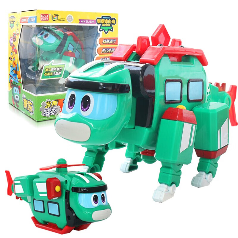 灵动创想(ldcx)帮帮龙出动玩具变形车恐龙探险队韦斯男孩全套儿童棒棒