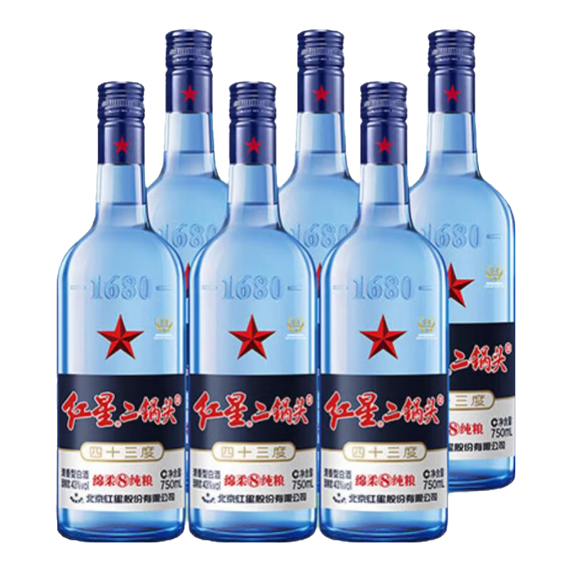 Erguotou ���Ƕ���ͷ ��ƿ����8 43�� ������ 750ml 6ƿ 224Ԫ��������5Ԫ������