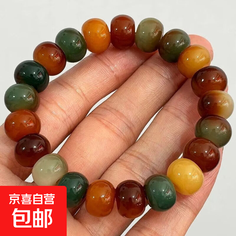敦煌飞天108颗菩提子文玩手持手串男女盘玩念珠佛珠挂脖手链饰品 敦煌菩提12mm单圈