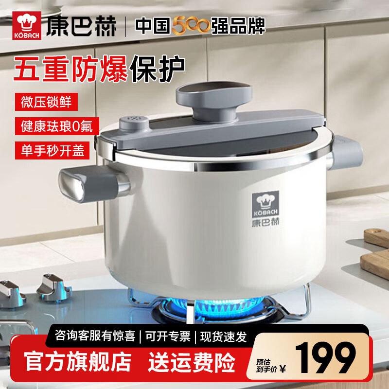 ���ͺ�΢ѹ���Ź�����������������������Ϳ������������¯ȼ����ͨ�� ��ɫ 23cm 5.5L 149Ԫ