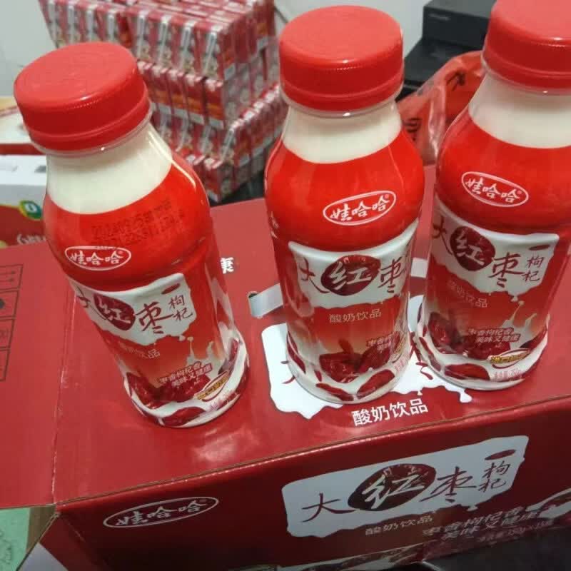 娃哈哈大红枣枸杞酸奶350*15瓶整箱营养早餐奶 25年4月产大