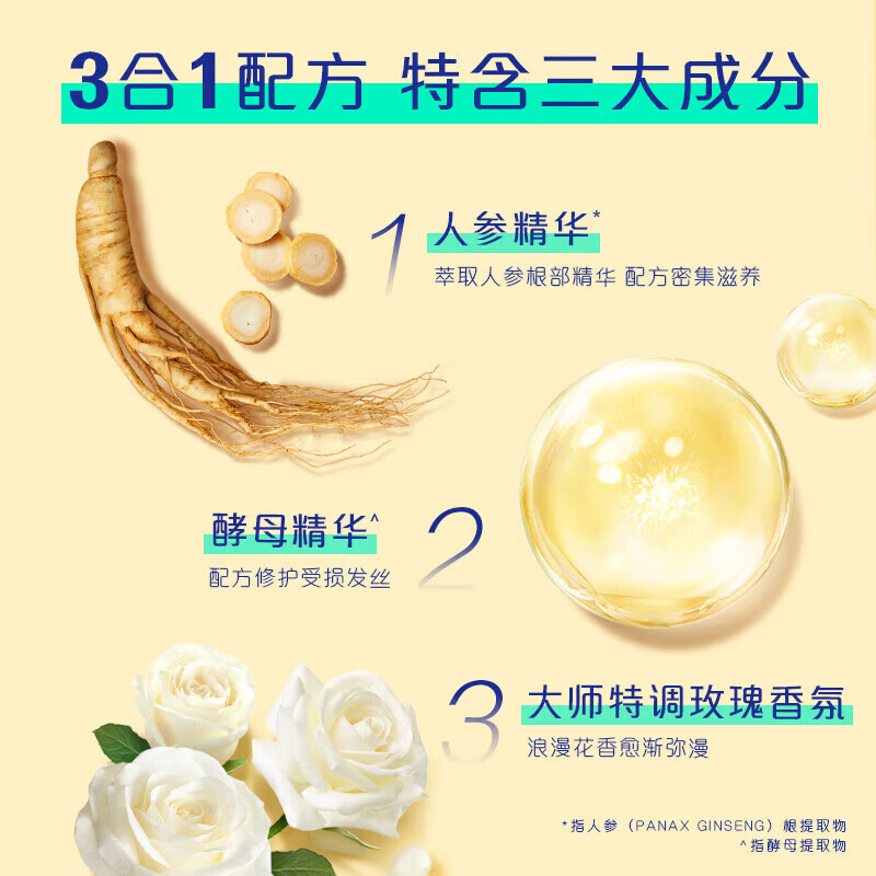 飘柔【甄选好物】护发素润发乳人参精华多效柔顺留香 人参多效滋养修护护发素 200g 1瓶