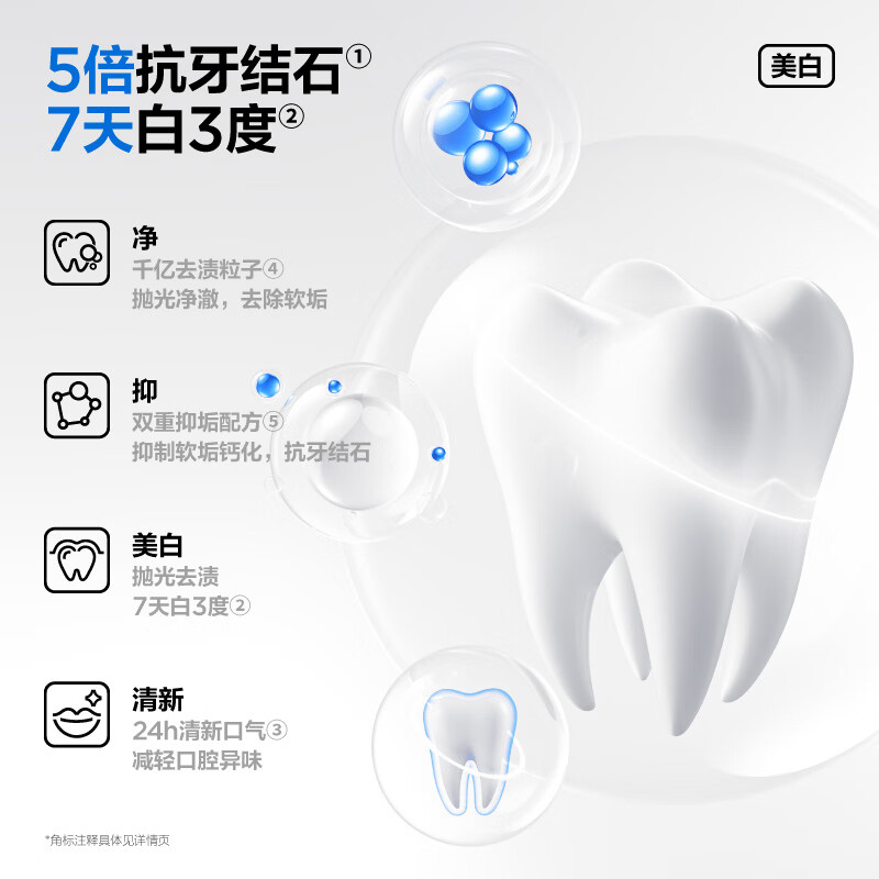参半去渍美白含氟成人牙膏清新口气清洁防蛀牙大容量180g 【4支盲盒牙膏】克重≥360g